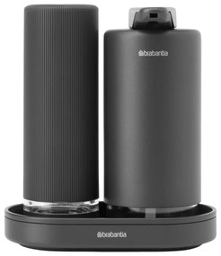 Set 2 dozatoare detergent de vase / sapun lichid Brabantia SinkStyle 1008504, 200 ml, Cu strat mineral, Gri