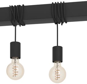 Lustră pe cablu Eglo 39938 TOWNSHEND-B 7xE27/40W/230V negru