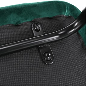 Fotoliu balansoar, catifea Velvet verde, TARAM