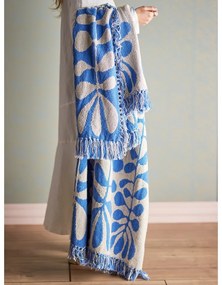 Pătură albastră 130x160 cm Nevine – Bloomingville