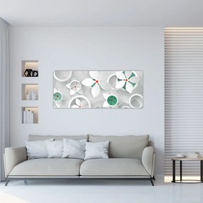 Tablou abstracției florale (120x50 cm)