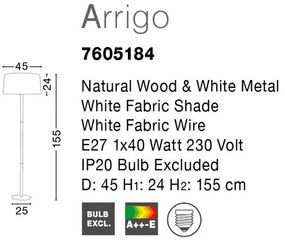 Lampadar / Lampa de podea design modern Arrigo NVL-7605184