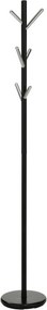 Cuier pom ALLEN, negru/crom, metal, 28x176 cm