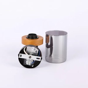 Lampă de masă FINCA 1xE27/40W/230V metal/lemn Globo 15557W