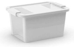 Cutie de depozitare albă din plastic cu capac 36,5x26x19 cm Bi-Box S – KIS