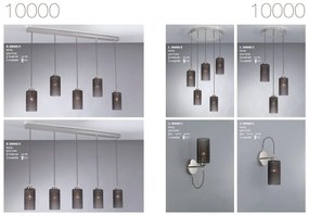 Lustra moderna cu 3 pendule design italian 10000 fumuriu