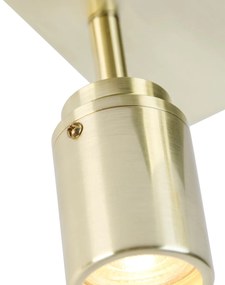 Spotlight modern pentru baie din alamă pătrat cu 2 lumini IP44 - Ducha