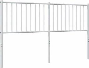 vidaXL Tăblie de pat de schimb metalică, alb, 160 cm