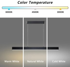 Lustră LED pe cablu Brilagi SLEEKLINE LED/40W/230V 3000/4500/6000K negru