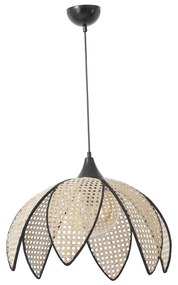 Lustră suspendată pe cablu FUME, 1xE27/40W/230V, Ø 40 cm, negru/bej