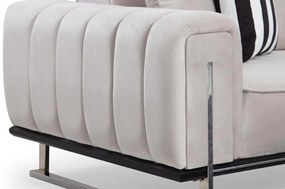 Set de mobila moale pentru sufragerie Ada: canapea confortabilă și fotolii într-un design elegant, fabricat în Turcia.