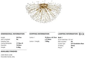 Plafoniera LUX design modern DUNKIRK alama antichizata, cu 6 surse de lumina