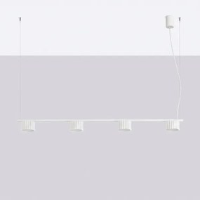 Sollux SL.2695 - Lustru suspendat pe cablu AURA 4xGX53/10W/230V alb