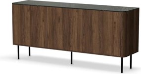 Comoda SOLANO KM-1, nuc/negru, PAL laminat, 160x40x77 cm