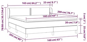 Pat continental cu saltea, albastru, 160x200cm, material textil Albastru, 160 x 200 cm, Culoare unica si cuie de tapiterie