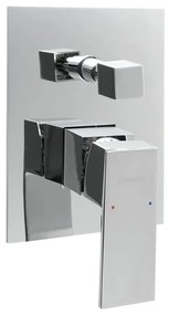Baterie argintiu-lucios pentru duș încastrată (2 ieșiri) Latus – Sapho