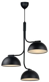 Pendul cu 3 surse de iluminat design modern TULLIO negru