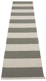 Covor tip traversă pentru interior și exterior gri antracit/crem 70x300 cm Bob Charcoal Linen – Pappelina