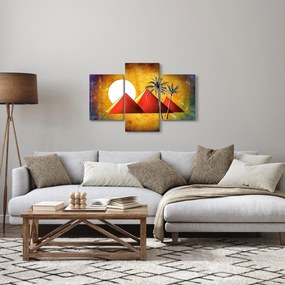 Tablou cu piramidele egiptene pictate (90x60 cm)