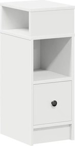 vidaXL Noptiera cu sertar alb 25x31x66 cm