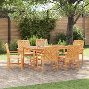 vidaXL Set de dining pentru grădină 6 piese, din lemn masiv de acacia