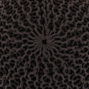 Pouf tricotat bumbac Culoare Maro, TAMAN TYP 2