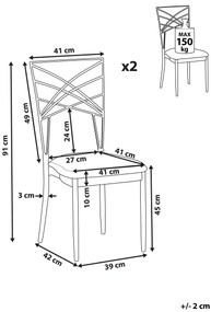 Set 2 buc. scaune sufragerie GIRION (argintiu). 1026774