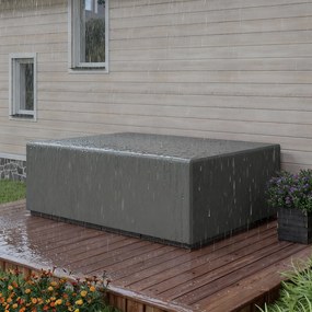 Outsunny Husă pentru mobilier de grădină, husă pentru set de grădină impermeabilă, rezistentă la vânt și la UV, 275 x 205 x 90 cm, gri | Aosom Romania