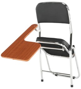 Scaun conferinţă cu măsuţă, negru/natural, TEKER