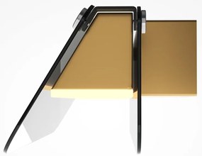 Aplica de perete LED design minimalist Flat, fumuriu