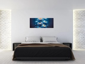 Tablou - Nuferi sub apă (120x50 cm)