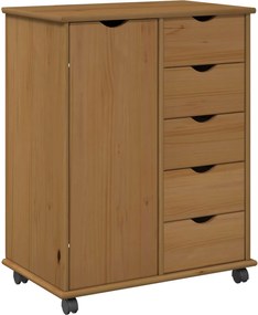 vidaXL Cabinet mobil Maro miere 63,5 x 39 x 79 cm Lemn de pin masiv