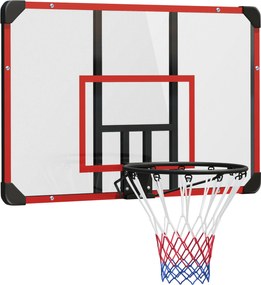 SPORTNOW Coș de baschet pentru montare pe perete, interior/exterior, panou spate robust din PC, plasă din nylon, inel din oțel, 113x61x73 cm | Aosom Romania