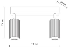 Spot TUNE 2xGU10/10W/230V negru/maro