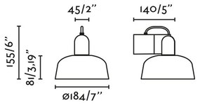Aplica de perete metal TATAWIN negru