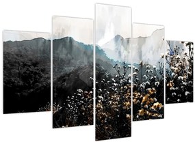 Tablou - Ilustrație de flori sălbatice (150x105 cm)