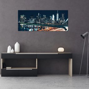Tablou - Oraș de noapte (120x50 cm)