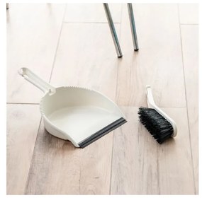 Set făraș și mătură cu cap moale Addis, crem