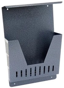 Cos/cutie publicitara, pentru ziare, cu acoperis, gri, format A4, 23x11x36.5 cm, Damech