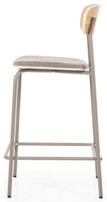 Scaun de bar Skoladin lemn de frasin taupe 95 cm