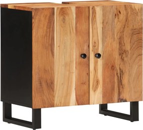vidaXL Dulap de chiuvetă 62x33x58 cm lemn masiv acacia & lemn compozit