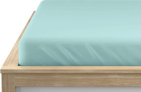 Cearsaf Jersey EXCLUSIVE cu elastic verde mentol deschis 90 x 200 cm