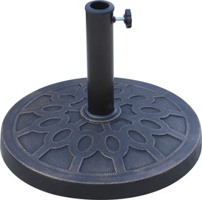 Outsunny Bază Rotundă pentru Umbrelă de Ø38 mm și Ø48 mm cu Mâner, Ø45x33 cm, Bronz | Aosom Romania