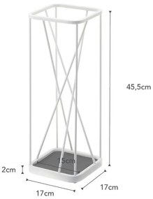 Suport pentru umbrele YAMAZAKI 9 Square, alb