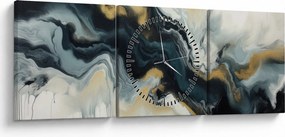 Tablou - Desen marmorat (cu ceas) (90x30 cm)