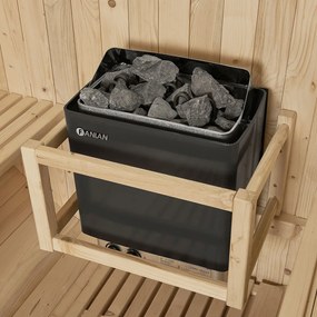 Vonkajšia sudová sauna Spitzbergen L dĺžka 190 cm priemer 190 cm (6 kW)
