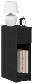 vidaXL Noptiere cu sertar 2 buc stejar negru 20x36x60 cm