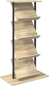 vidaXL Raft pentru reviste cu raft Stejar Sonoma 68 x 40 x 123.5 cm