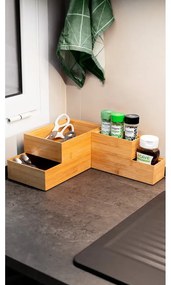 Organizator din bambus Compactor, 22,5 x 7,5 x 6,35 cm