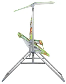 Leagan copii si bebelusi pentru interior si exterior Novokids™ Jungle Garden Swing, Cadru metalic, 0+ ani, Sezut reglabil in 3 trepte, Pozitie somn,